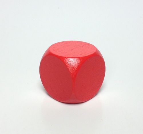 Blanko-Spielwürfel 20mm rot lackiert