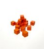 HOLZWÜRFEL 10x10x10mm - orange lackiert- VE 100 Stück